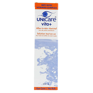 Unicare Vita+ Alles-In-Een Lenzenvloeistof Voor Zachte Contactlenzen 250ML