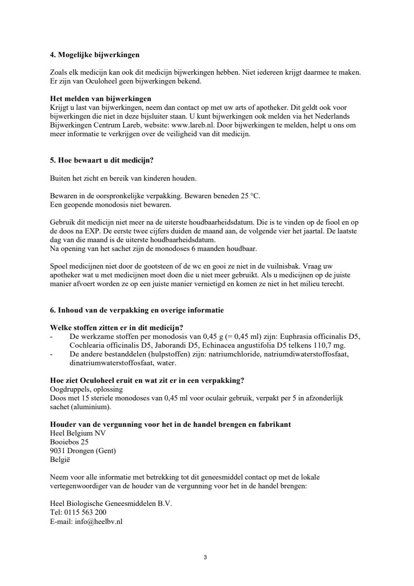 Oculoheel Oogdruppels afbeelding van document #3, leaflet