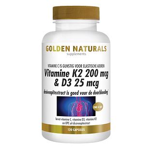 Golden Naturals Vitamine K2 & D3 Capsules 120CP