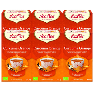 Yogi Tea Curcuma Orange thee Voordeelverpakking 6x17ST