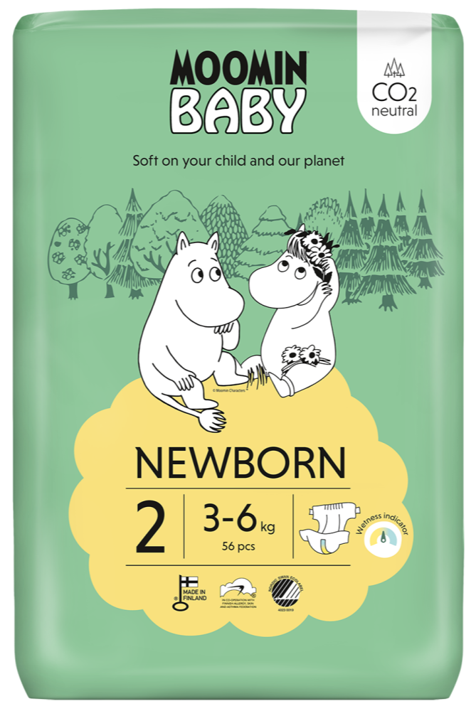 Muumi baby Ecologische Luiers Maat 2