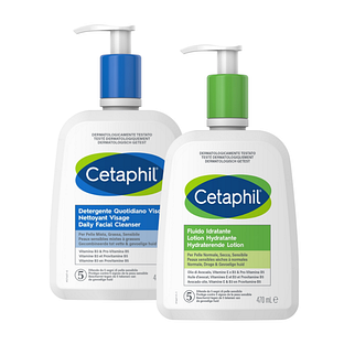 Cetaphil Daily Facial Cleanser + Moisturizing Lotion 470ML Combi 2ST Cetaphil Daily Facial Cleanser + Moisturizing Lotion 470ML Combi 2ST