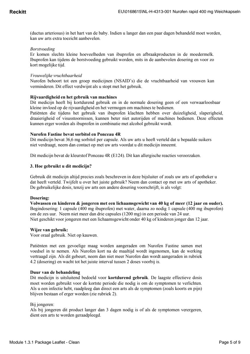 Fastine 400mg Capsules afbeelding van document #5, leaflet