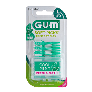 GUM Soft Picks Comfort Flex Cool Mint Large 40ST GUM Soft Picks Comfort Flex Cool Mint Large 40ST