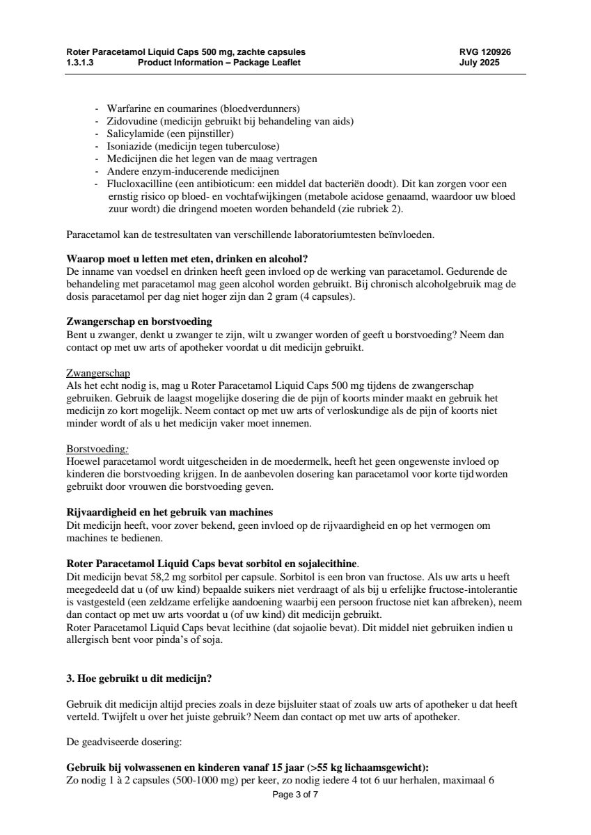 Paracetamol 500mg Liquid Caps afbeelding van document #3, leaflet