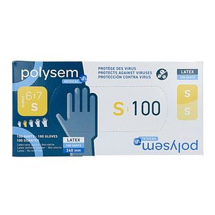 Polysem Latex Handschoenen Maat S 100ST Polysem Latex Handschoenen Maat S 100ST