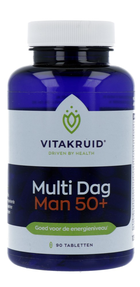 Vitakruid Multi Dag Man 50+ 100% Vegan 90