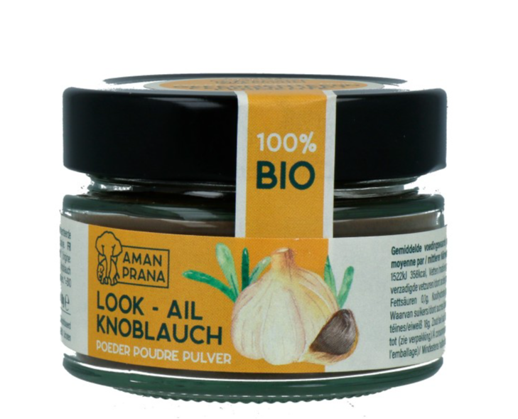 Aman Prana Zwarte Knoflook Poeder Bio afbeelding