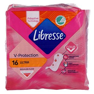 Libresse V-Protection Ultra Normal Maandverband 16ST