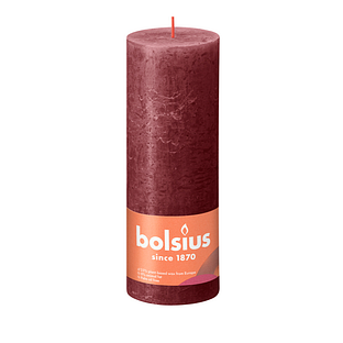 Bolsius Rustiek Stompkaars Red Velvet 190/68 1ST