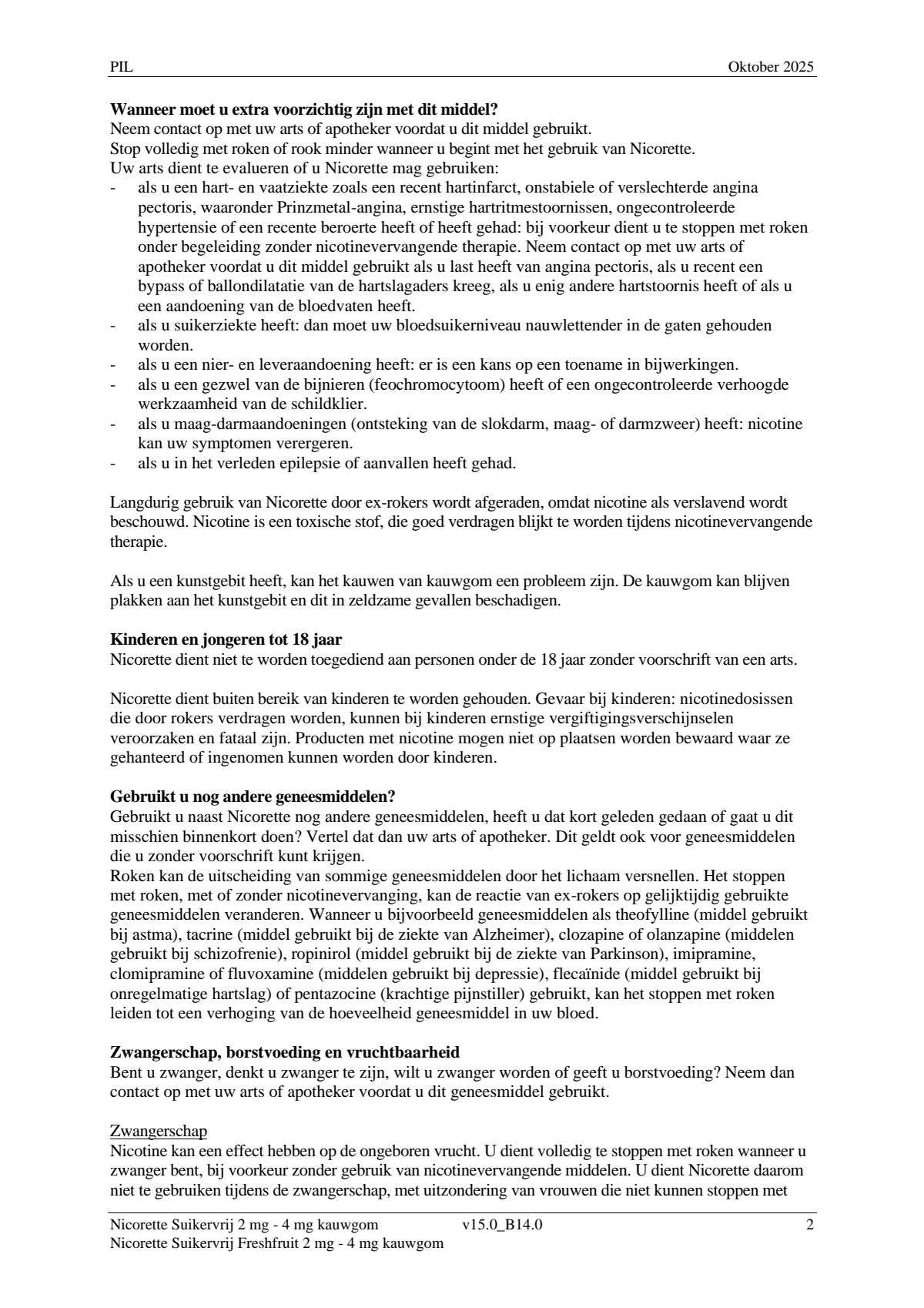 Suikervrij 2mg Kauwgom afbeelding van document #2, leaflet
