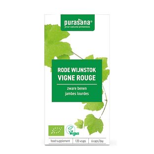 Purasana Rode Wijnstok Capsules 120VCP Purasana Rode Wijnstok Capsules 120VCP
