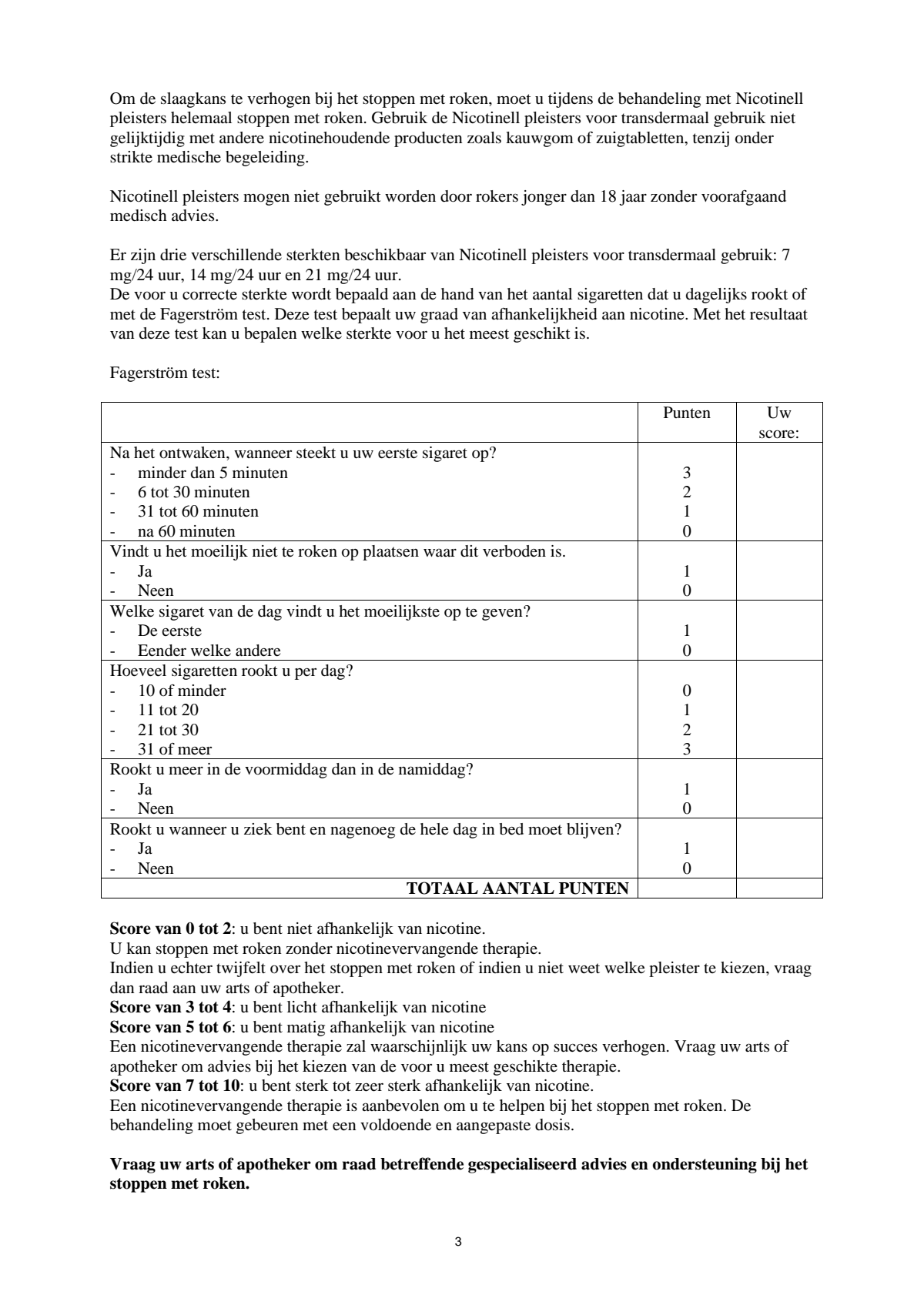 Combineer Pleister 14 mg (7st) en Zuigtablet Mint 1 mg (96st) - afbeelding van document #3, leaflet