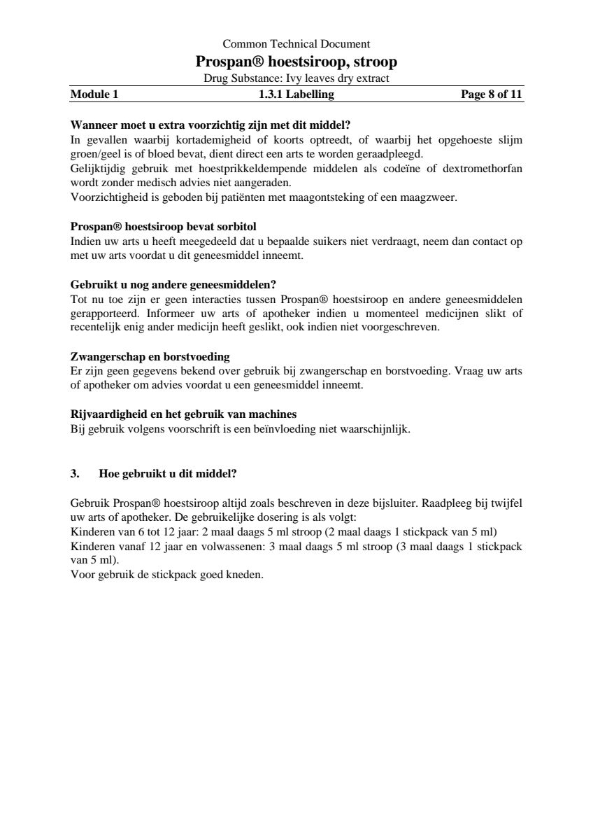 Hoestsiroop Sticks - bij vastzittende hoest en kriebelhoest afbeelding van document #8, leaflet