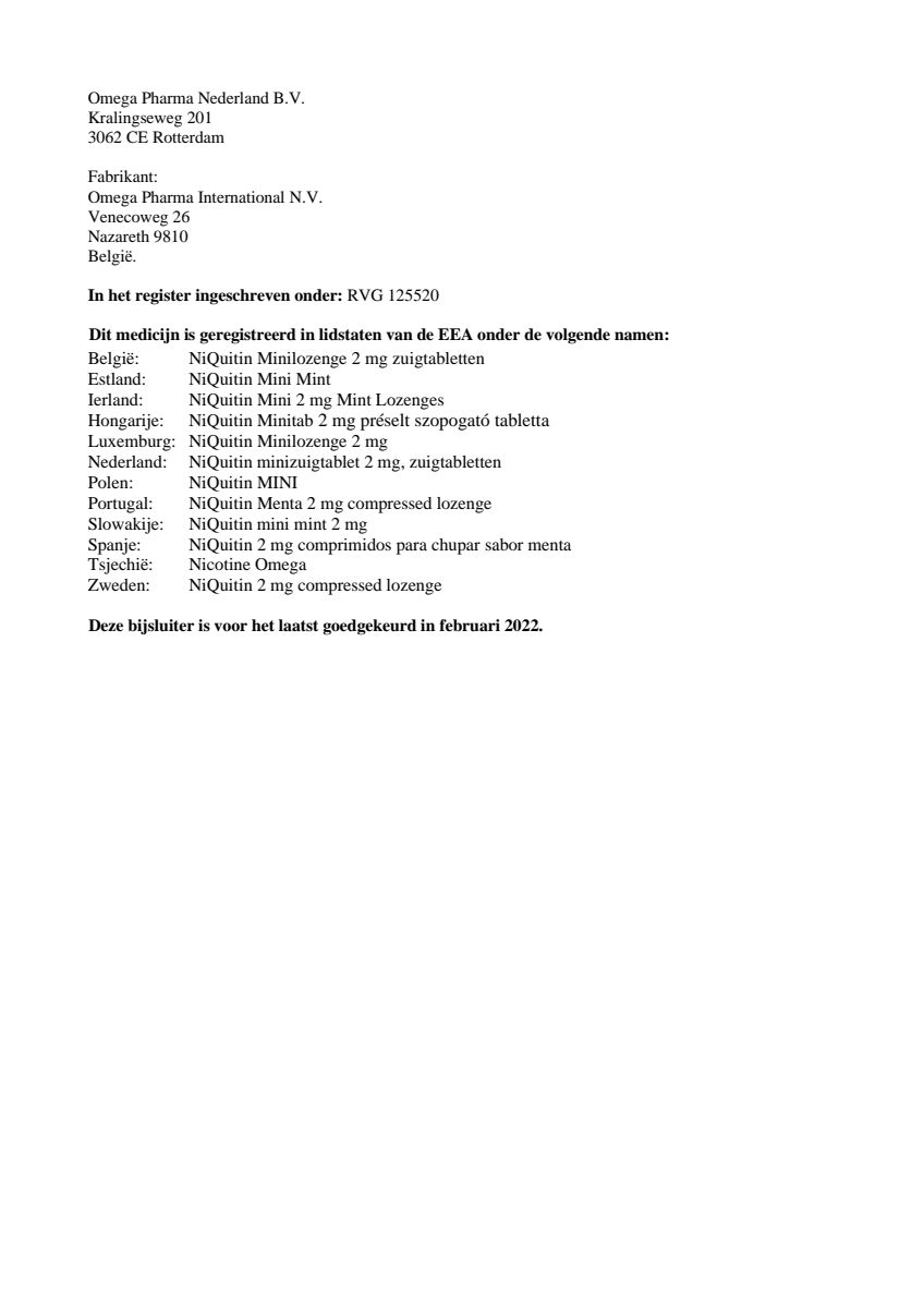 Minizuigtabletten Mint 2.0mg + Clear Pleisters 21mg Stap 1 Combi afbeelding van document #8, leaflet