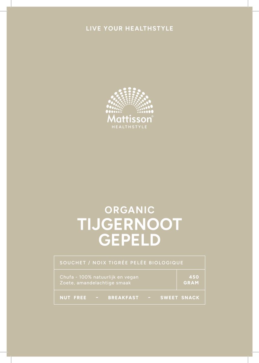 Biologische Chufa Tijgernoot Gepeld afbeelding van document #1, label