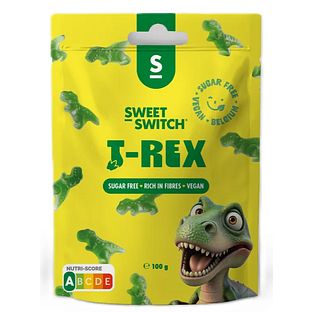 Sweet-Switch T-Rex Suikervrije Snoepjes 100GR Sweet-Switch T-Rex Suikervrije Snoepjes 100GR