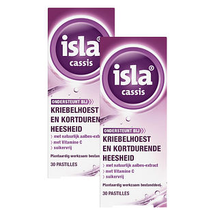 isla Cassis Keelpastilles - bij kriebelhoest en kortdurende heesheid Duoverpakking 2x30ST