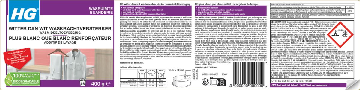 Wasruimte Witter Dan Wit Waskrachtversterker afbeelding van document #1, label