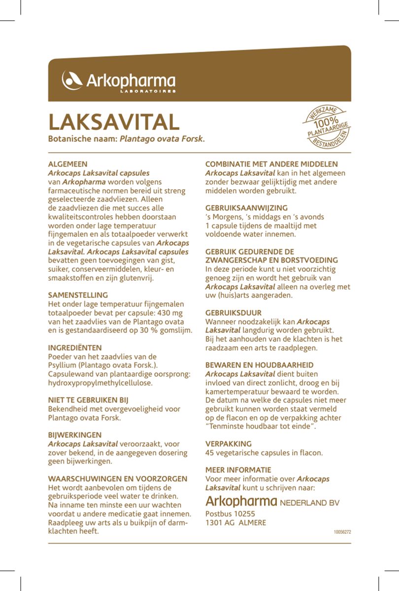 Laksavital Capsules afbeelding van document #1, instructions