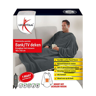 Lucovitaal Elektrische Warmte Bank / TV Deken 1ST