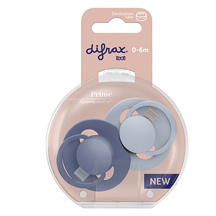 Difrax LOVI Prime Pacifier 0-6 Months - Blue 2ST Difrax LOVI Prime Pacifier 0-6 Months - Blue 2ST