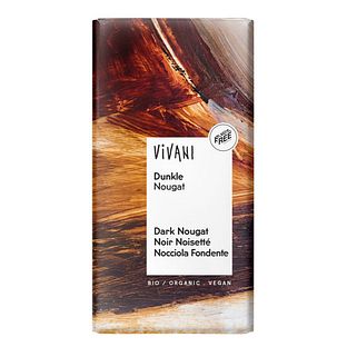 Vivani Pure Chocolade Nougat Reep 80GR