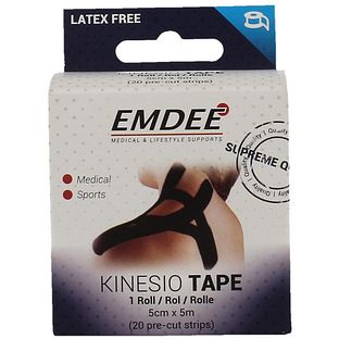 Emdee Kinesio Tape Zwart 1ST Emdee Kinesio Tape Zwart 1ST