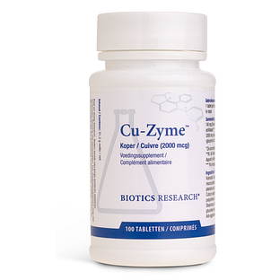 Biotics Cu-Zyme Koper Tabletten 100TB Biotics Cu-Zyme Koper Tabletten 100TB