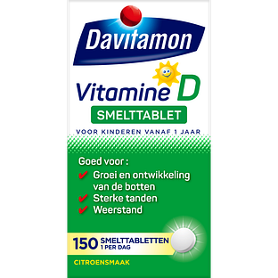 Davitamon Vitamine D Kind Smelttabletten 150TB Davitamon Vitamine D Kind Smelttabletten 150TB
