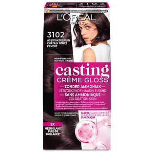 L'Oréal Paris Casting Crème Gloss Haarkleuring As Donkerbruin 3102 1ST