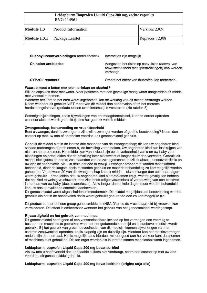Ibuprofen 200mg Liquid Capsules afbeelding van document #5, leaflet