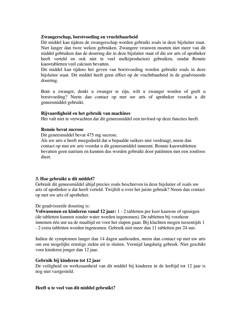 Pepermunt kauwtabletten bij brandend maagzuur afbeelding van document #3, leaflet