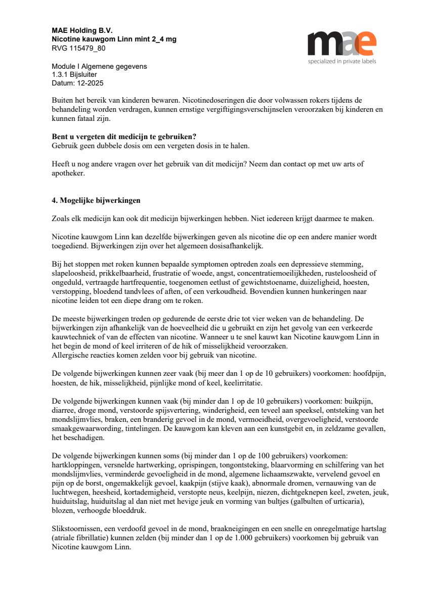 Nicotine Kauwgom Mint 2mg afbeelding van document #6, leaflet