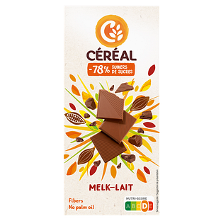 Cereal Chocolade Tablet Melk 80GR Cereal Chocolade Tablet Melk 80GR