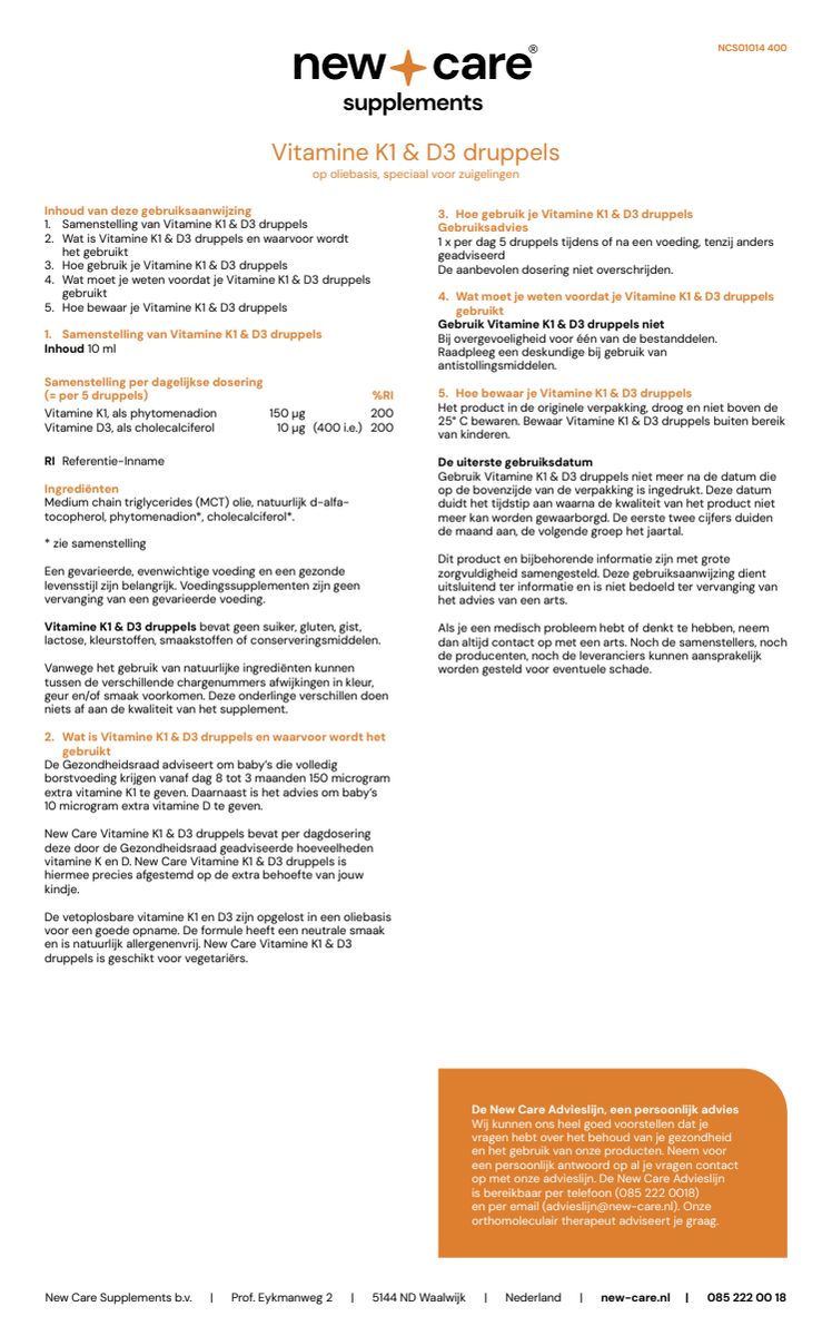 K1 D3 Oliedruppels afbeelding van document #1, instructions