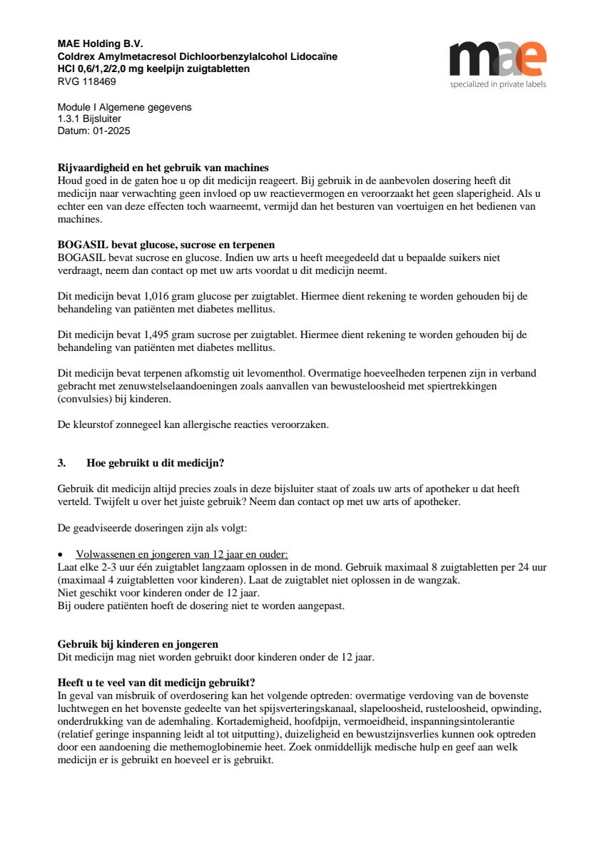 Keelpijn Zuigtabletten afbeelding van document #3, leaflet