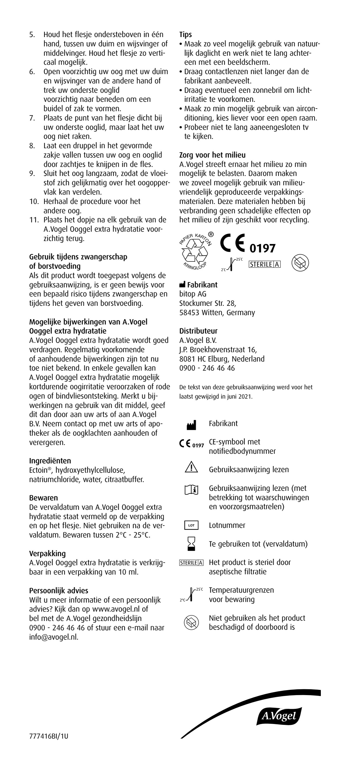 Ooggel Extra Hydratatie afbeelding van document #2, instructions