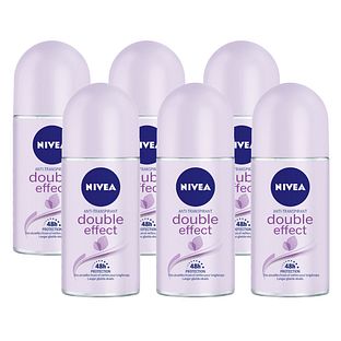 Nivea Double Effect Roll-on Voordeelverpakking 6x50ML Nivea Double Effect Roll-on Voordeelverpakking 6x50ML