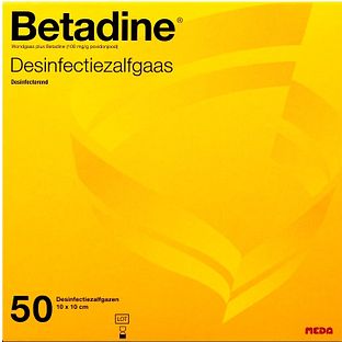 Betadine Desinfectie Zalfgaas 10x10cm 50ST