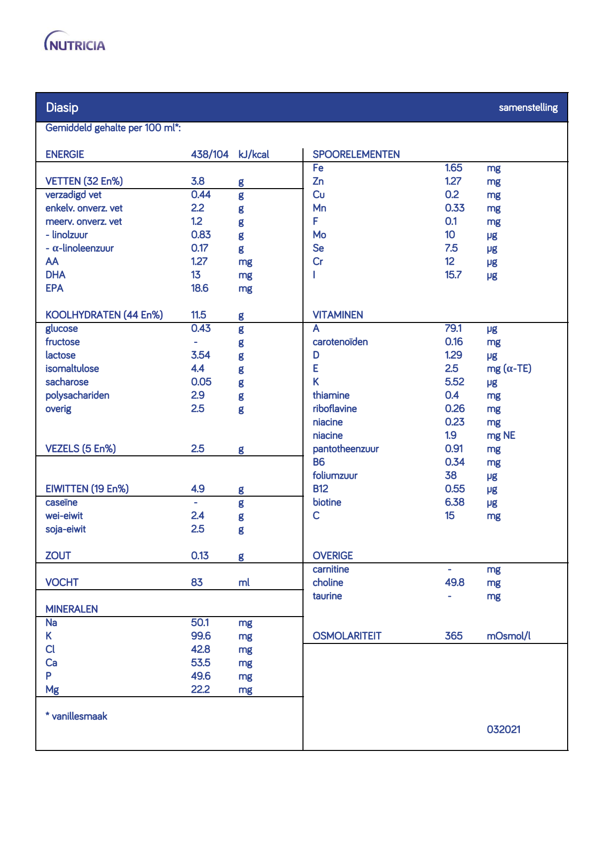 Diasip Vanille 4-Pack afbeelding van document #1, info_folder