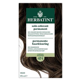 Herbatint Permanente Haarkleuring 4N Kastanje 170ML