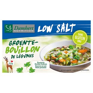 Damhert Low Salt Groentebouillonblokjes Glutenvrij 64GR