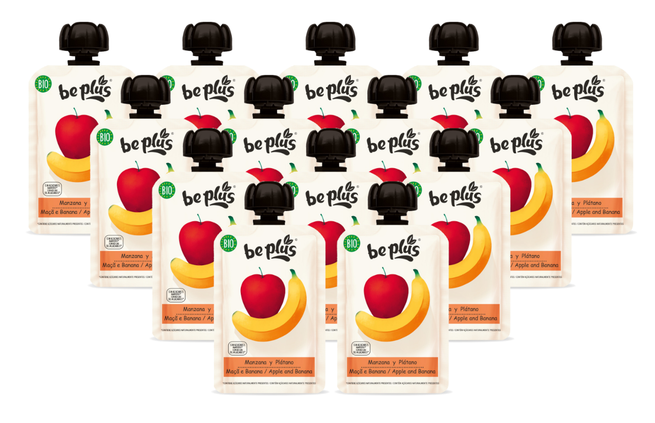 Be Plus Knijpfruit Apple & Banana Multiverpakking