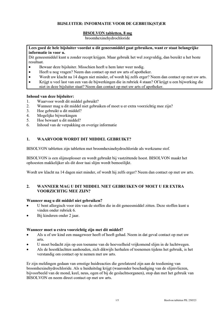 8mg Tabletten afbeelding van document #1, leaflet