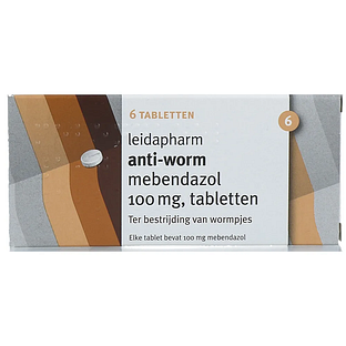 Leidapharm Anti Worm Mebendazol 100mg Tabletten 6TB