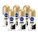 Nivea Black & White Silky Smooth Deodorant Roller Voordeelverpakking 6x50ML