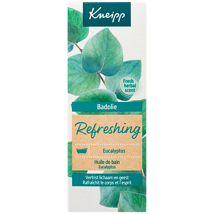 Kneipp Badolie Refreshing - Eucalyptus 100ML Voorkant verpakking