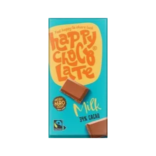 Happy Chocolate Melk 34% Cacao 200GR Happy Chocolate Melk 34% Cacao 200GR