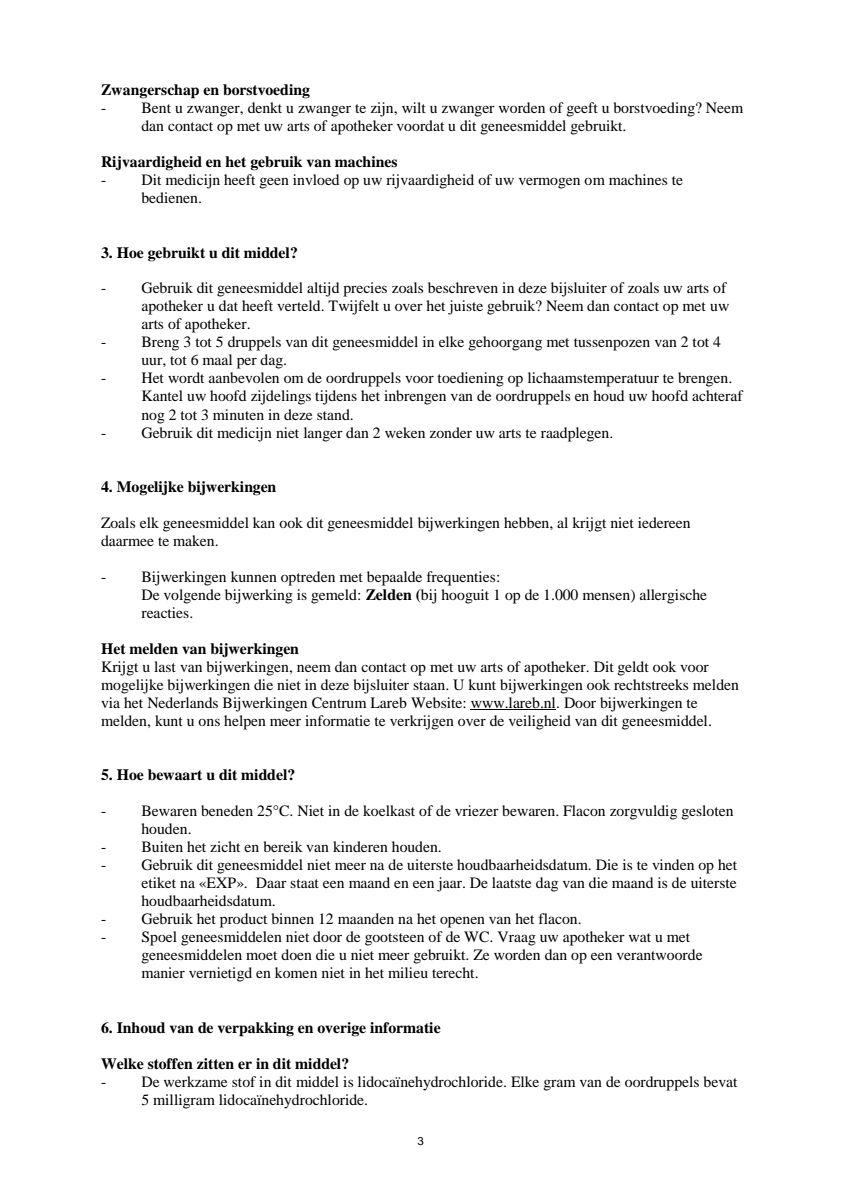 Oordruppels afbeelding van document #3, leaflet
